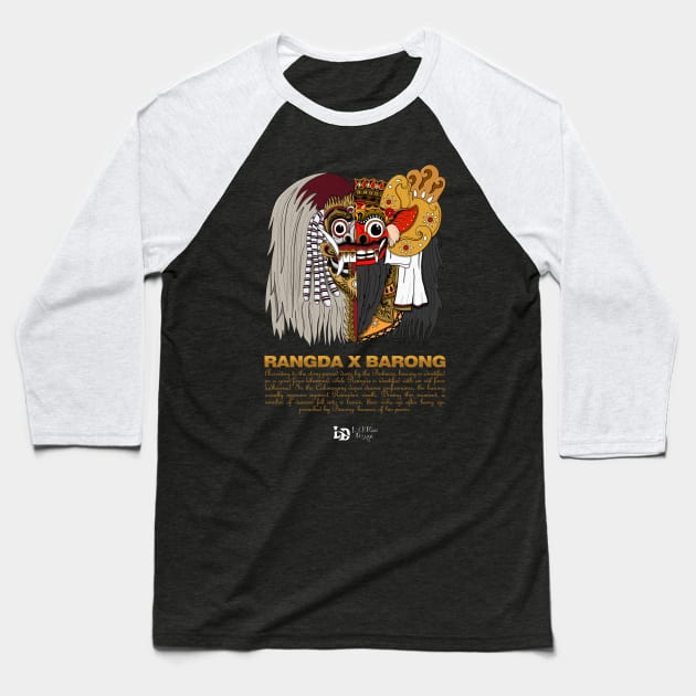 Rangda x Barong Balinese Baseball T-Shirt by LetItFlow Design